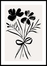 Elegant floral shapes in black ink create timeless beauty-0