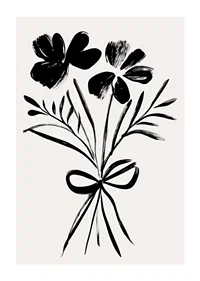 Elegant floral shapes in black ink create timeless beauty-1