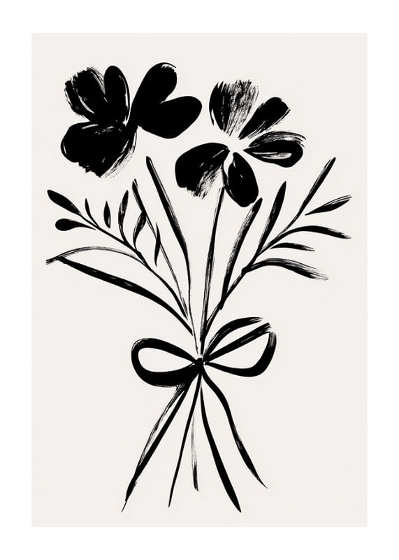 Plagát Brushstroke Bouquet