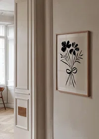 Elegant floral shapes in black ink create timeless beauty-8