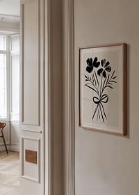 Elegantné kvetinové tvary v čiernom atramente vytvárajú nadčasovú krásu-4