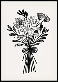 An elegant bouquet captured in timeless black and white style-2