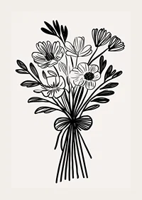 An elegant bouquet captured in timeless black and white style-3
