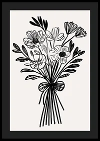 An elegant bouquet captured in timeless black and white style-4