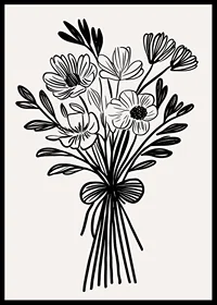 An elegant bouquet captured in timeless black and white style-6