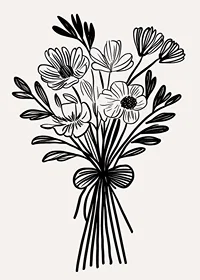 An elegant bouquet captured in timeless black and white style-7