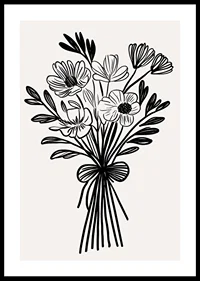 An elegant bouquet captured in timeless black and white style-0