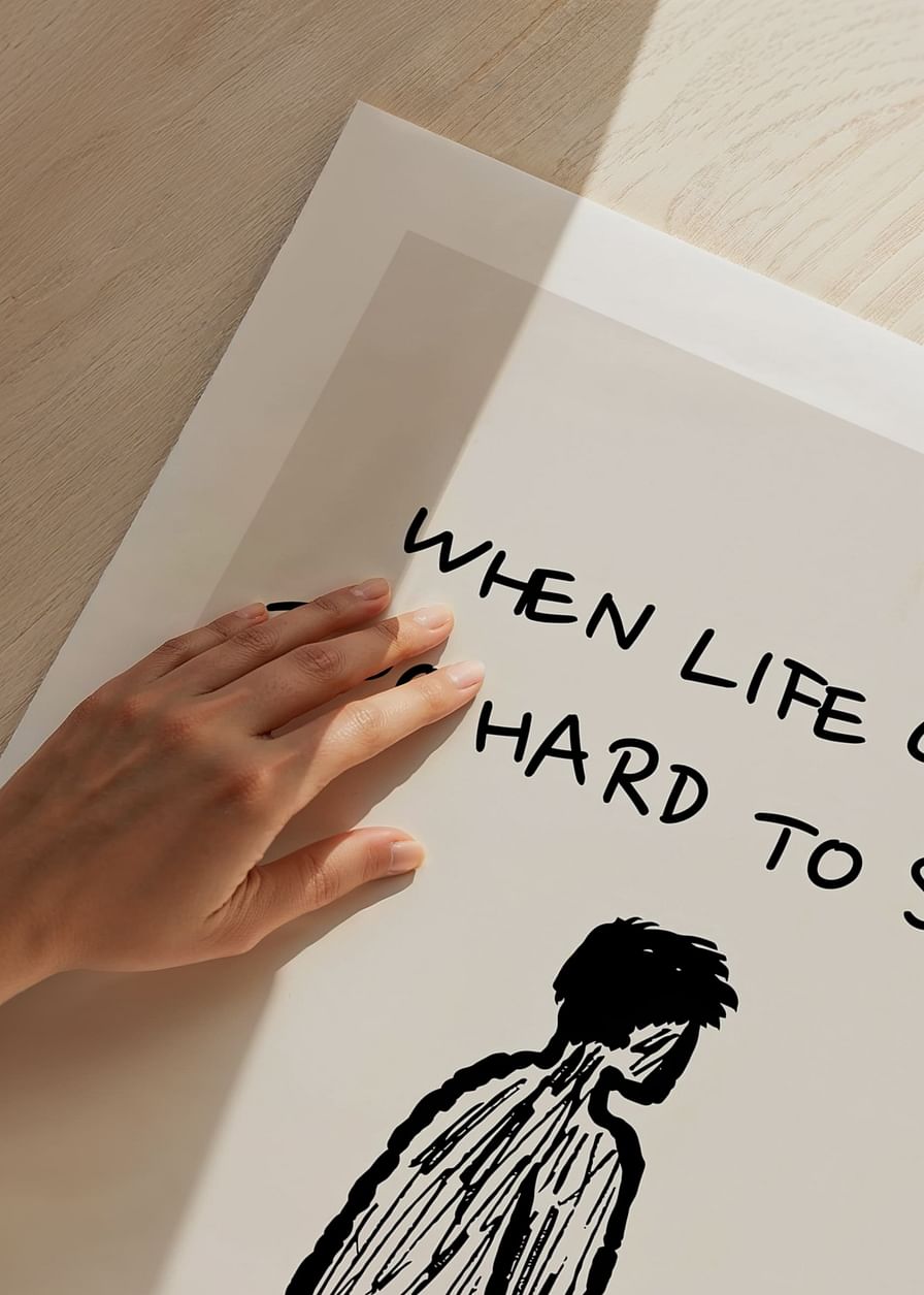 Simple illustration with a powerful message of strength and resilience-12