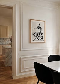 Black and white artwork of a dancer's fluid movements-8