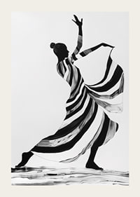 An elegant dancer in monochrome color creates a sense of movement-3