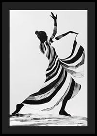 An elegant dancer in monochrome color creates a sense of movement-4