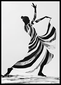 An elegant dancer in monochrome color creates a sense of movement-6