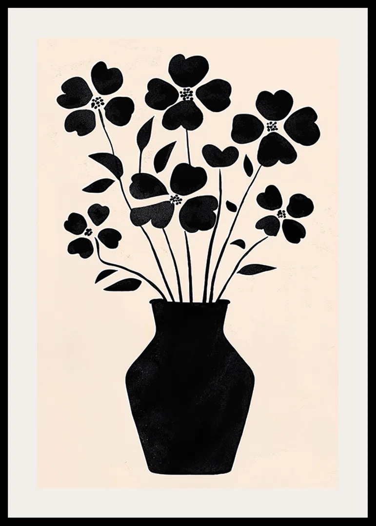 Contrasting flowers in an elegant vase create a stylish expression-12