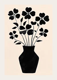 Contrasting flowers in an elegant vase create a stylish expression-3