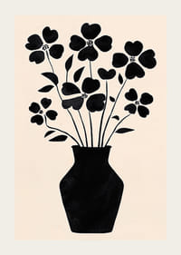 I fiori contrastanti in un elegante vaso creano un'espressione di stile-3