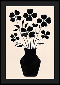 Contrasting flowers in an elegant vase create a stylish expression-4