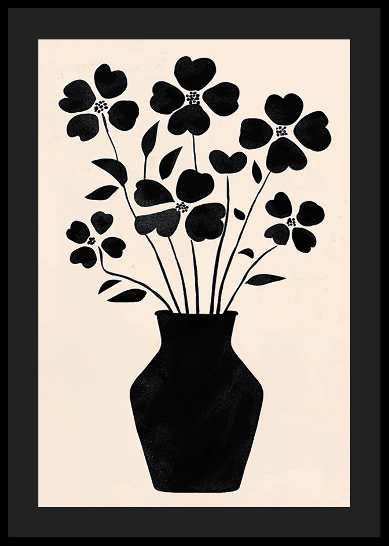 Contrasting flowers in an elegant vase create a stylish expression-12