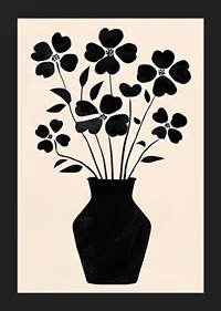 Contrasting flowers in an elegant vase create a stylish expression-5