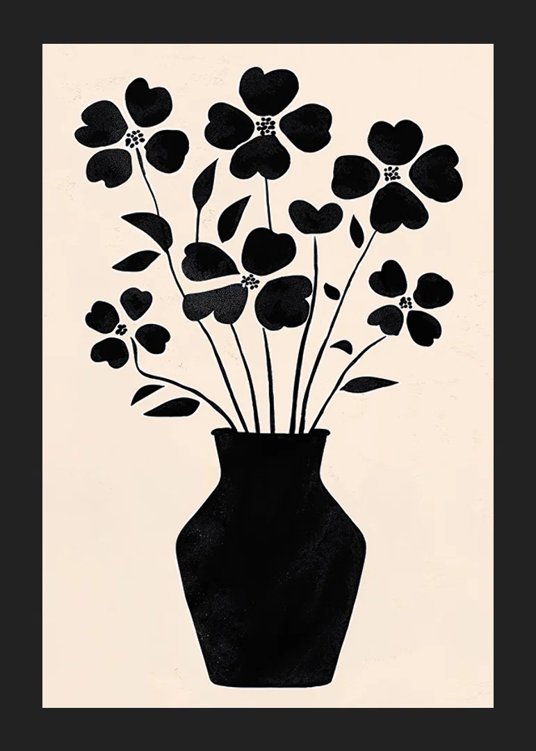 Contrasting flowers in an elegant vase create a stylish expression-12