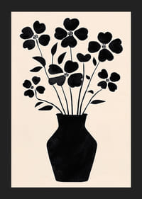 I fiori contrastanti in un elegante vaso creano un'espressione di stile-5