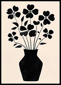 Contrasting flowers in an elegant vase create a stylish expression-6