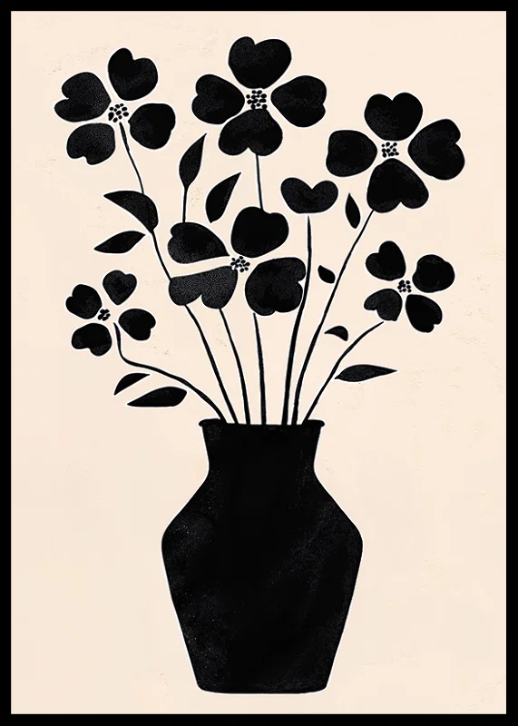 Contrasting flowers in an elegant vase create a stylish expression-12