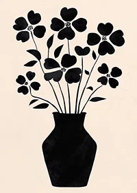 Contrasting flowers in an elegant vase create a stylish expression-7