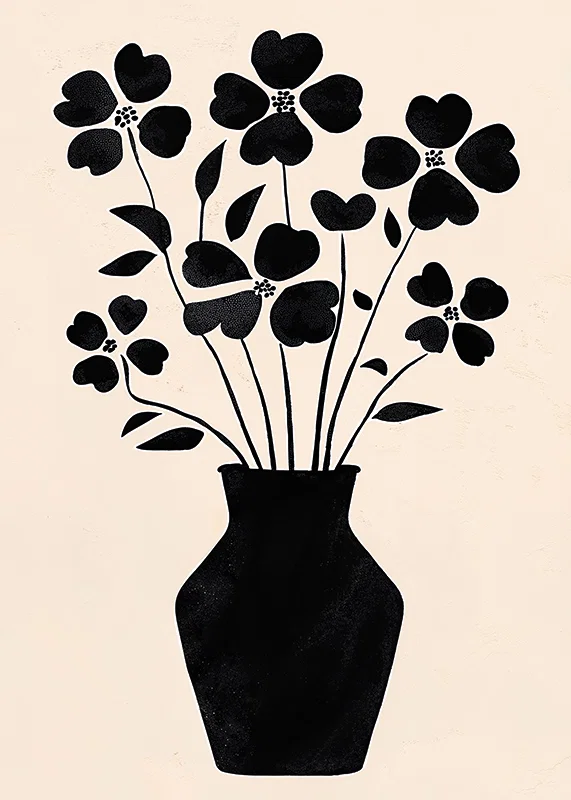 Contrasting flowers in an elegant vase create a stylish expression-12