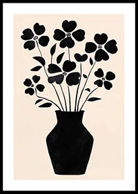 Contrasting flowers in an elegant vase create a stylish expression-0