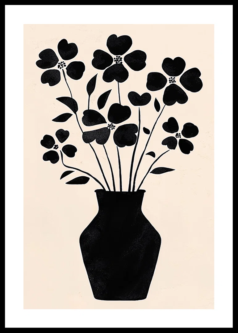Contrasting flowers in an elegant vase create a stylish expression-12