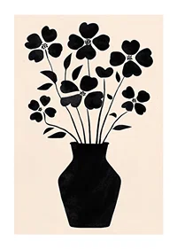 Contrasting flowers in an elegant vase create a stylish expression-1