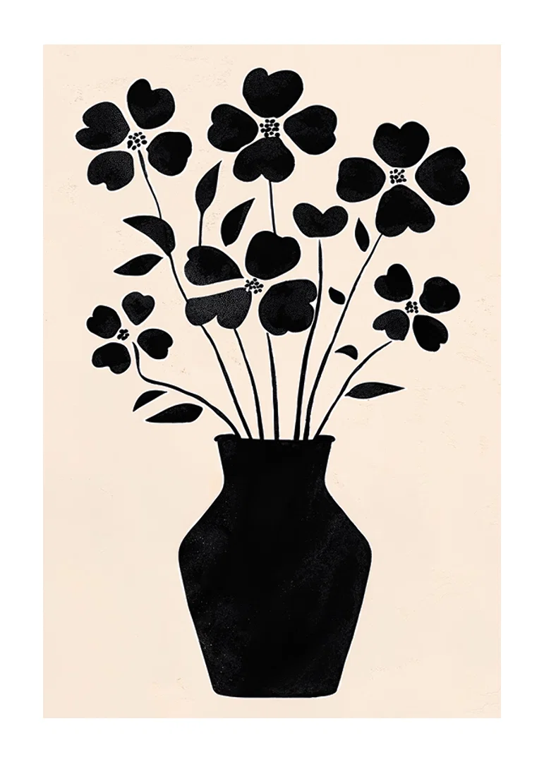 Contrasting flowers in an elegant vase create a stylish expression-12