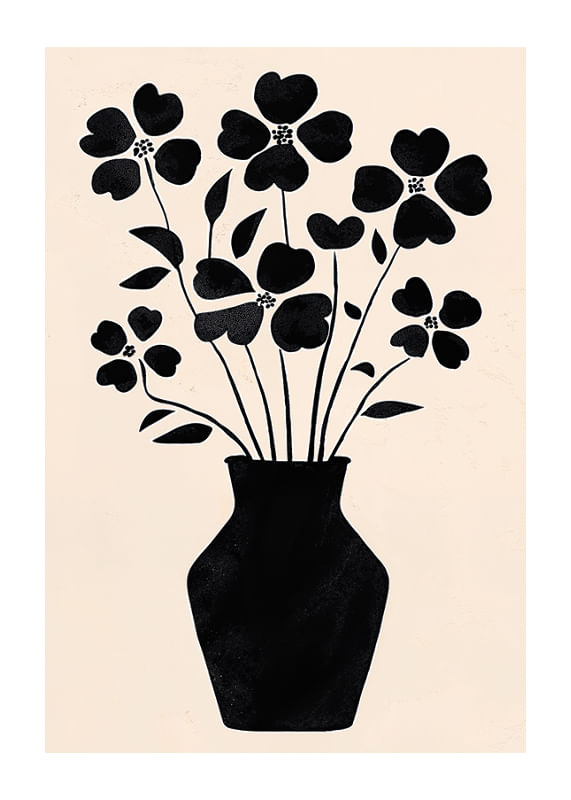 Plagát Chic Noir Bouquet