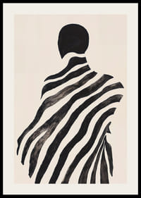 Tajomná silueta zachytená vo zvlnených čiernych pruhoch-2