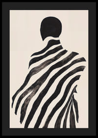 Tajomná silueta zachytená vo zvlnených čiernych pruhoch-4