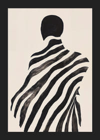 Tajomná silueta zachytená vo zvlnených čiernych pruhoch-5