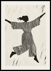 La danse des rayures de la silhouette donne vie au mur-2