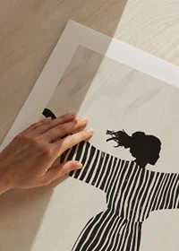 The silhouette's dance in stripes brings the wall to life-9