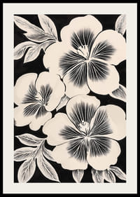 Juodos ir baltos gėlės skleidžia nesenstančią eleganciją kambaryje-2