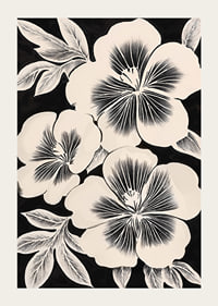 Black and white flowers spread timeless elegance in the room-3