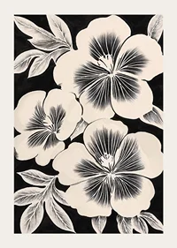 Black and white flowers spread timeless elegance in the room-3