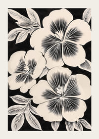 Juodos ir baltos gėlės skleidžia nesenstančią eleganciją kambaryje-3