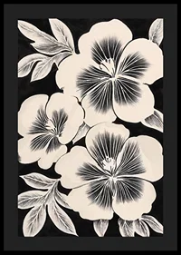 Black and white flowers spread timeless elegance in the room-4