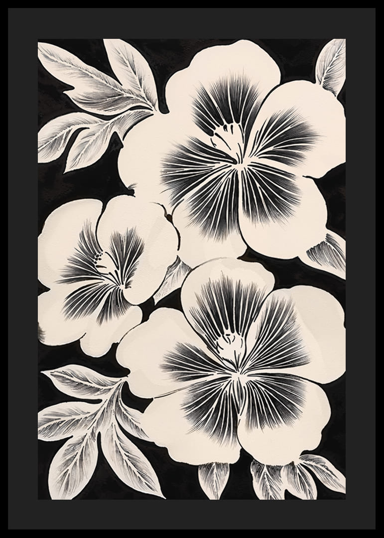 Juodos ir baltos gėlės skleidžia nesenstančią eleganciją kambaryje-12