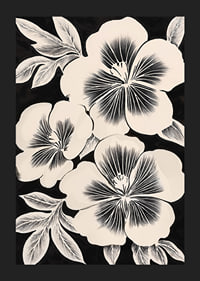 Black and white flowers spread timeless elegance in the room-5