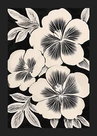 Black and white flowers spread timeless elegance in the room-5