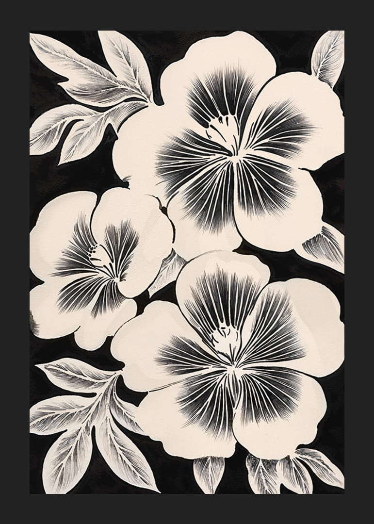 Juodos ir baltos gėlės skleidžia nesenstančią eleganciją kambaryje-12