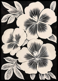 Black and white flowers spread timeless elegance in the room-6