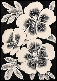Black and white flowers spread timeless elegance in the room-6