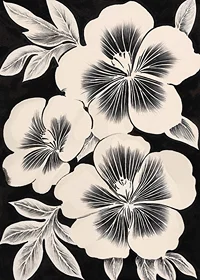 Black and white flowers spread timeless elegance in the room-7